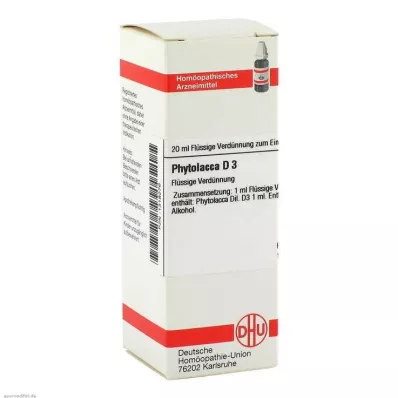 PHYTOLACCA D 3 praskiedimas, 20 ml PHYTOLACCA D 3 praskiedimas, 20 ml