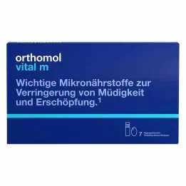 ORTHOMOL Vital M gėrimo buteliuko/kapsulės kombinuota pakuotė, 7 vnt