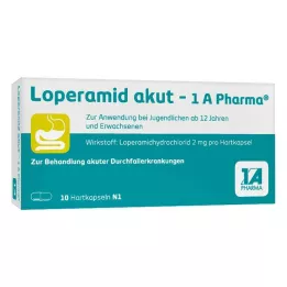 LOPERAMID akut-1A Pharma kietos kapsulės, 10 vnt