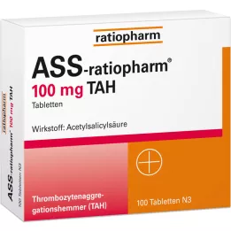 ASS-ratiopharm 100 mg TAH tabletės, 100 vnt