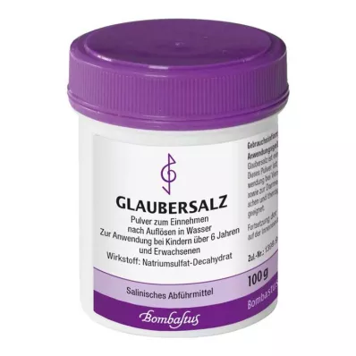GLAUBERSALZ Natrio sulfato milteliai, 100 g GLAUBERSALZ Natrio sulfato milteliai, 100 g