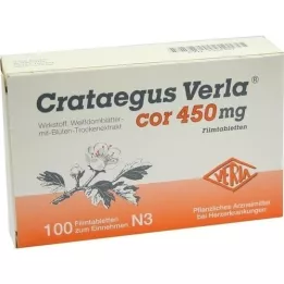 CRATAEGUS VERLA Cor 450 mg plėvele dengtos tabletės, 100 vnt