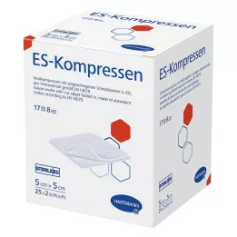 ES-KOMPRESSEN sterilus 5x5 cm 8 krypčių, 25X2 vnt
