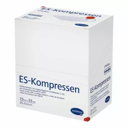 ES-KOMPRESSEN sterilus 7,5x7,5 cm 8 krypčių, 25X2 vnt