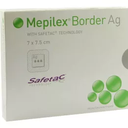 MEPILEX Border Ag putplasčio tvarstis 7x7,5 cm sterilus, 5 vnt