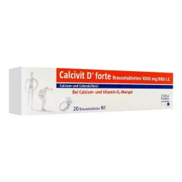 CALCIVIT D forte šnypščiosios tabletės, 20 vnt