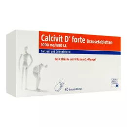 CALCIVIT D forte šnypščiosios tabletės, 40 vnt