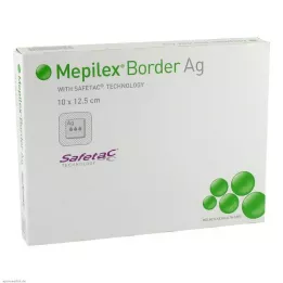 MEPILEX Border Ag putplasčio tvarstis 10x12,5 cm sterilus, 5 vnt