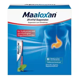 MAALOXAN 25 mVal suspensija, 50X10 ml