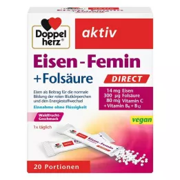 DOPPELHERZ Iron-Femin DIRECT Granulės, 20 vnt