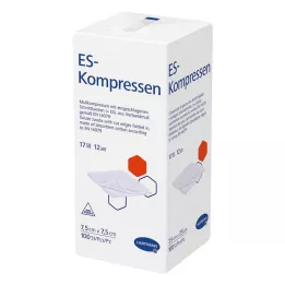 ES-KOMPRESSEN nesterilus 7,5x7,5 cm 12 krypčių, 100 vnt