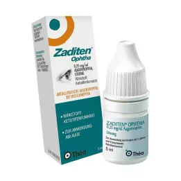 ZADITEN ophtha 0,25 mg/ml akių lašai, 1X5 ml