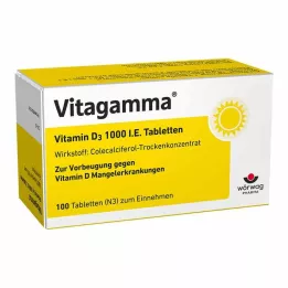 VITAGAMMA Vitaminas D3 1000 TV tabletės, 100 vnt