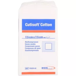 CUTISOFT Medvilnė 7,5x7,5 cm nesterili, 100 vnt