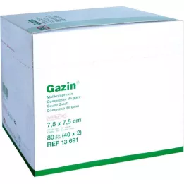 GAZIN Marlės komp.7,5x7,5 cm sterilus 12 sluoksnių, 40X2 vnt