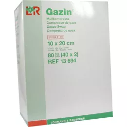 GAZIN Marlės komp.10x20 cm sterilus 12 sluoksnių, 40X2 vnt