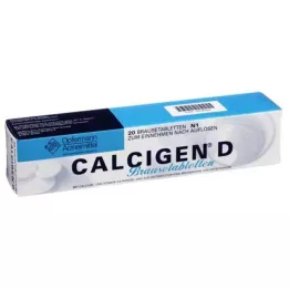CALCIGEN D 600 mg/400 I.E. šnypščiosios tabletės, 20 vnt