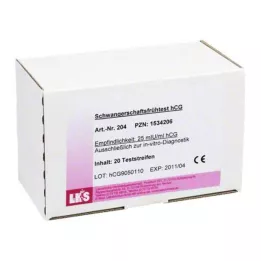 SCHWANGERSCHAFTS-FRÜHTEST hCG tyrimo juostelės šlapimas, 20 vnt