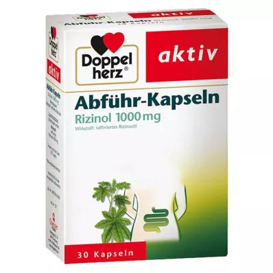 DOPPELHERZ Vidurius laisvinančios kapsulės Rizinol 1 000 mg, 30 vnt