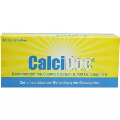 CALCIDOC Kramtomosios tabletės, 60 vnt CALCIDOC Kramtomosios tabletės, 60 vnt