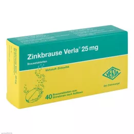ZINKBRAUSE Verla 25 mg šnypščiosios tabletės, 40 vnt