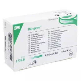 DURAPORE Šilko tinkas 1,25 cmx9,1 m rulonas, 24 vnt