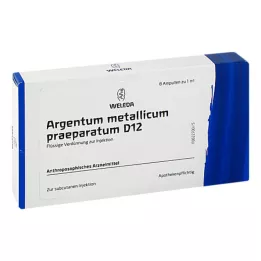 ARGENTUM METALLICUM praeparatum D 12 ampulių, 8 vnt