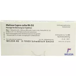 MELISSA CUPRO culta RH D 2 ampulės, 8X1 ml