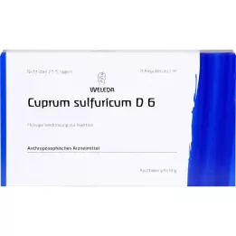 CUPRUM SULFURICUM D 6 ampulės, 8 ml