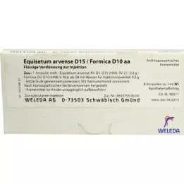 EQUISETUM ARVENSE D 15 / Formica D 10 aa ampulės, 8x1 ml