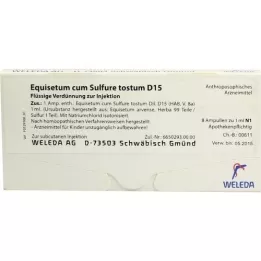 EQUISETUM CUM Sieros tostum D 15 ampulės, 8X1 ml