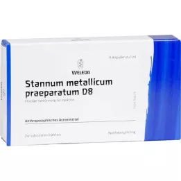 STANNUM METALLICUM praeparatum D 8 ampulės, 8X1 ml
