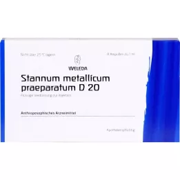 STANNUM METALLICUM praeparatum D 20 ampulės, 8 ml