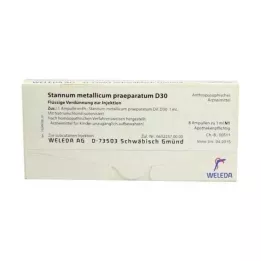 STANNUM METALLICUM praeparatum D 30 ampulės, 8X1 ml