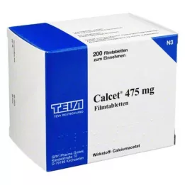 CALCET 475 mg plėvele dengtos tabletės, 200 vnt