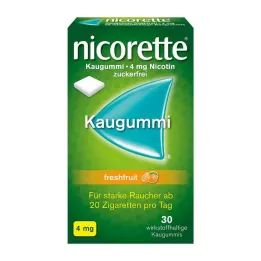 NICORETTE 4 mg šviežių vaisių kramtomoji guma, 30 vnt