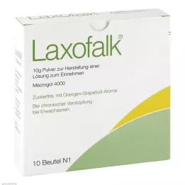 LAXOFALK 10 g Plv.z. Gamintojas e.Lsg.z. Įsiurbimo maišelis, 10 vnt