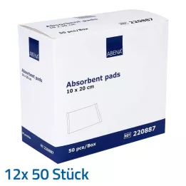 SAUGKOMPRESSEN nesterilus 10x20 cm 400 g/m, 12x50 vnt