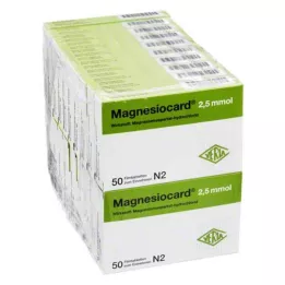 MAGNESIOCARD 2,5 mmol plėvele dengtos tabletės, 20X50 vnt