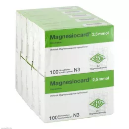 MAGNESIOCARD 2,5 mmol plėvele dengtos tabletės, 10X100 vnt