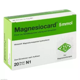 MAGNESIOCARD 5 mmol milteliai geriamajam tirpalui, 20 vnt