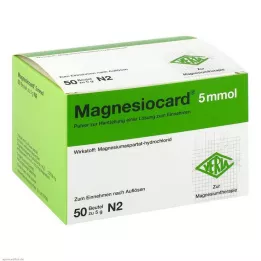 MAGNESIOCARD 5 mmol milteliai geriamajam tirpalui, 50 vnt