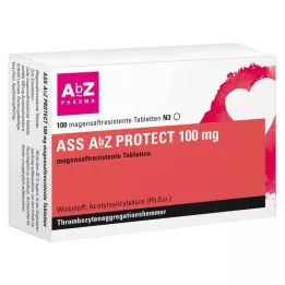 ASS AbZ PROTECT 100 mg skrandyje neirios tabletės, 100 vnt