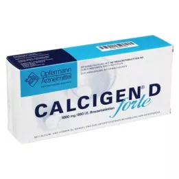 CALCIGEN D forte 1000 mg/880 I.E. šnypščiosios tabletės, 40 vnt