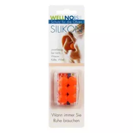 WELLNOISE Ausų kamštukai oranžinė lizdinė plokštelė, 3X2 vnt