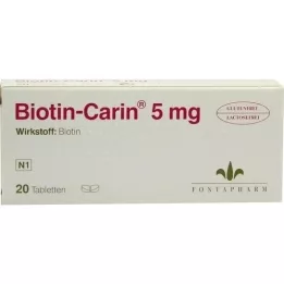 BIOTIN-CARIN 5 mg tabletės, 20 vnt