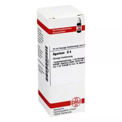AGARICUS D 4 praskiedimas, 20 ml AGARICUS D 4 praskiedimas, 20 ml