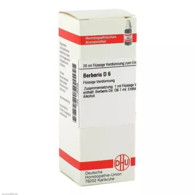 BERBERIS D 6 Skiedimas, 20 ml BERBERIS D 6 Skiedimas, 20 ml