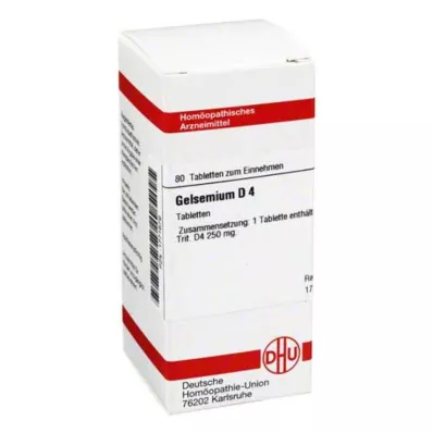 GELSEMIUM D 4 tabletės, 80 vnt