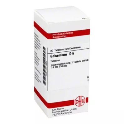 GELSEMIUM D 6 tabletės, 80 vnt GELSEMIUM D 6 tabletės, 80 vnt